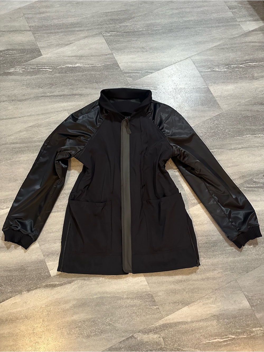 Lululemon Both Ways Bomber Heathered Black L